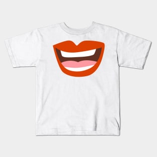 Red lips and big smile Kids T-Shirt